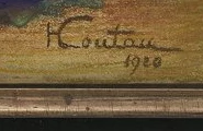 Signature 1 — Hippolyte Coutau · At the lower right of the work, just above its bottom edge.