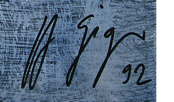 Firma 4 — H. R. Giger · In basso a destra dell’opera.