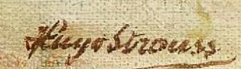 Signature — Hugo Strauss · en bas à droite de la toile
