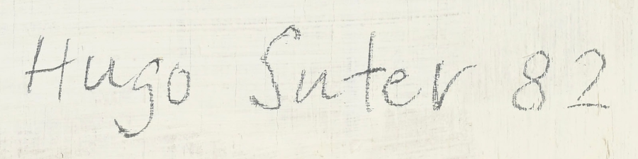 Signature — Hugo Suter · En bas à droite du recto