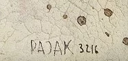 Signature — Jacques Pajak · En bas à droite de la toile.