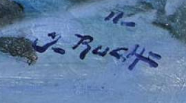 Signature — Jakob Ruch · Lower right on the canvas
