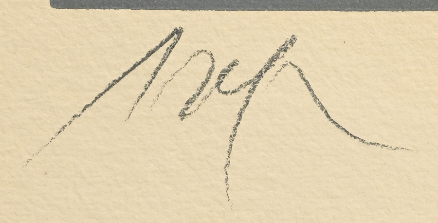 Signature 4 — Jean Arp · Dans la marge inférieure, sous la gravure, à gauche.