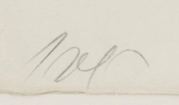 Signature 1 — Jean Arp · Dans la marge inférieure gauche de la feuille.