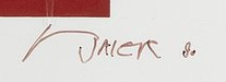 Signature 6 — Jean Baier · Dans la marge inférieure droite, sous l’image sérigraphiée.