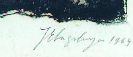Signature — Jean-Édouard Augsburger · En bas à droite, dans la marge de la feuille