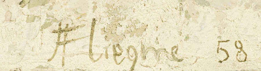 Signature 2 — Jean-François Liegme · En bas à droite de la toile.