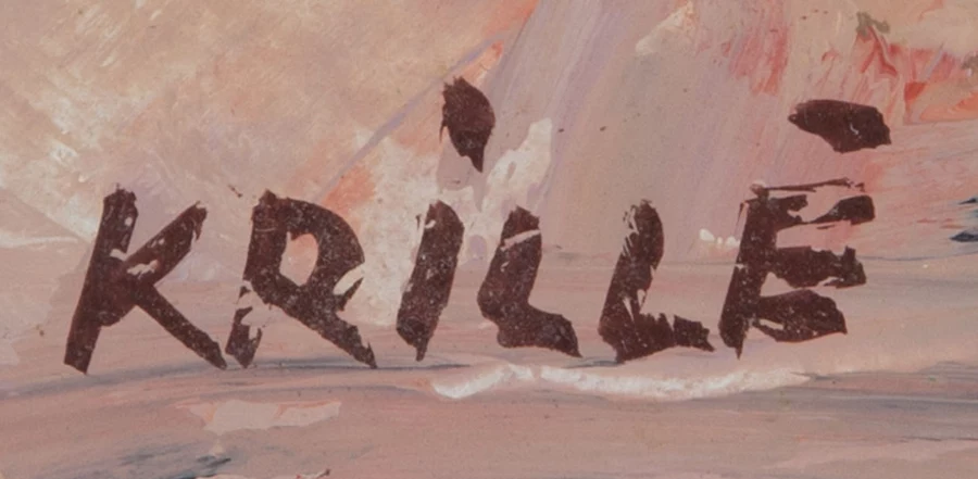 Signature 2 — Jean Krillé · En bas à gauche de la peinture.