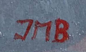 Monogramma — Jean-Marc Besson · In basso a destra del dipinto