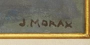 Signatur — Jean Morax · In der unteren rechten Ecke der Leinwand.
