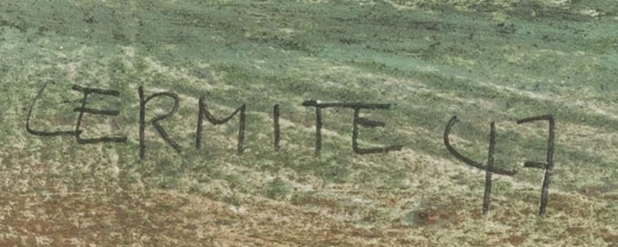 Signatur 1 — Jean Pierre LERMITE · Unten links im Werk.
