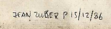 Signature — Jean Zuber · En bas à droite de l’œuvre