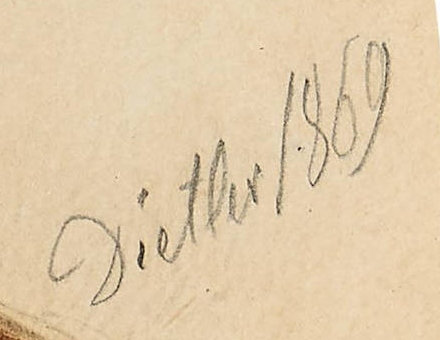 Signature 10 — Johann Friedrich Dietler · À droite de la composition, vers le milieu.