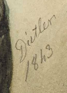 Signature 8 — Johann Friedrich Dietler · En bas à droite de l’œuvre