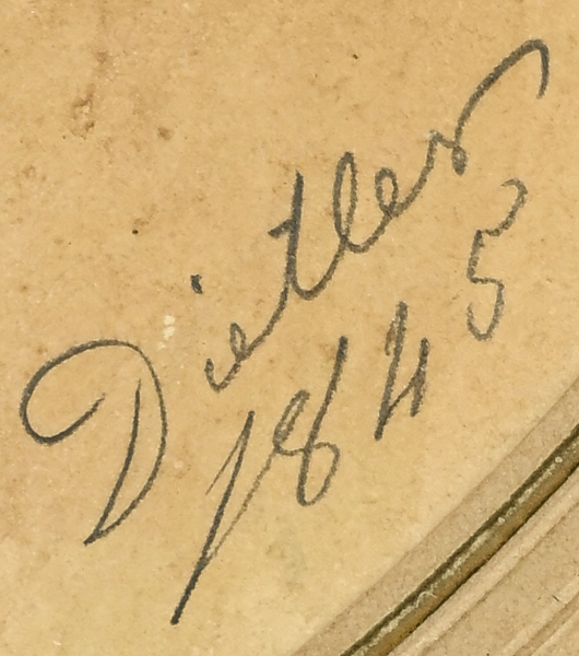 Signature 2 — Johann Friedrich Dietler · En bas à droite de l’aquarelle