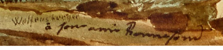 Signature — Johann Jakob Wolfensberger · En bas à droite