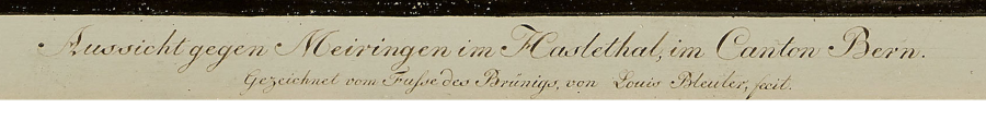 Signatur — Johann Ludwig Bleuler · Im unteren Rand, mittig.
