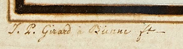 Signatur — Johann Peter Girard · Am unteren linken Rand, unterhalb des Bildes
