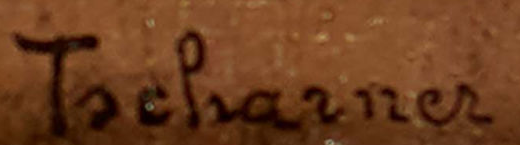 Signature — Johann von Tscharner · En bas à gauche de la toile