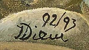 Signature 2 — Johannes Diem · En bas à droite de la toile