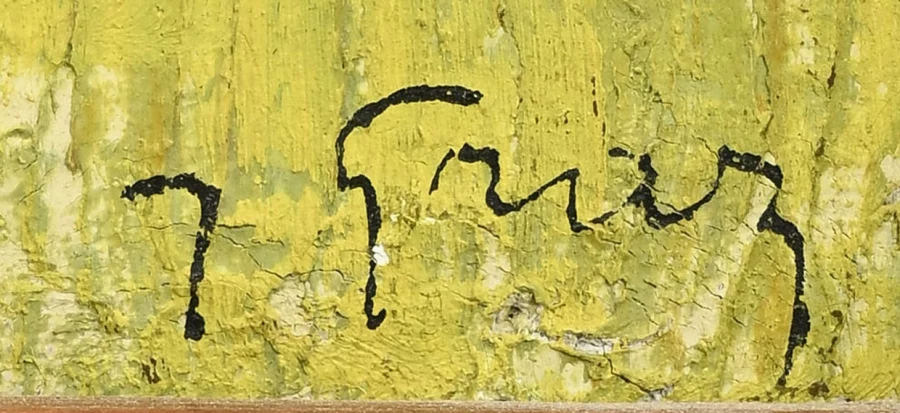 Signature 2 — John Graz · En bas à droite de la toile, juste au-dessus du bord inférieur.
