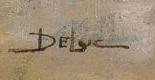 Signature 1 — John Henri Deluc · En bas à droite de la peinture.