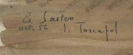 Signature 5 — John Torcapel · En bas à gauche de l’aquarelle, sous le titre et la date.