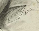Signature — Joseph Hornung · Dans le quadrant inférieur droit, sur le bras représenté, près du bord droit de la feuille.