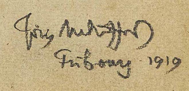 Signature — Józef Mehoffer · At the lower right of the sheet