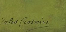 Signature — Jules Crosnier · En bas à gauche de l’œuvre, près du bord inférieur.