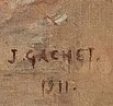 Signature 2 — Jules Gachet · En bas à droite de la toile.