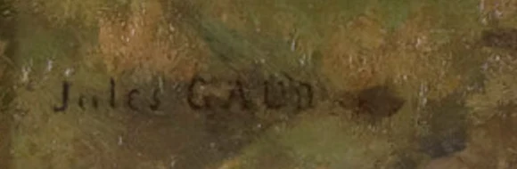 Signature 1 — Jules Gaud · En bas à gauche de la toile.