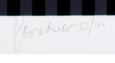 Signature — Karl Gerstner · In the lower-right margin of the print, in pencil.