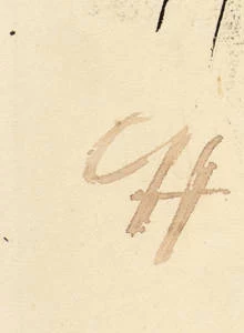 Monogramm — Karl Hofer · Unten links auf dem Blatt.