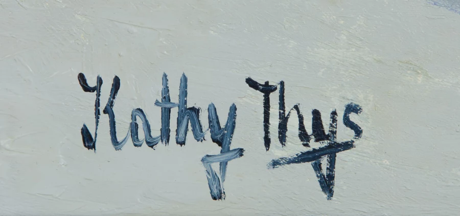 Signature 1 — Kathy Thys · En bas à gauche de la toile.