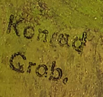 Signature 1 — Konrad Grob · En bas à gauche de la peinture