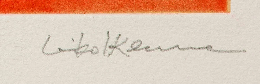 Signatur 2 — Leiko Ikemura · Unterhalb des Druckbildes, rechts unten auf dem Blatt.