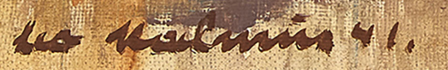Signatur 2 — Leo Kalmus · Unten links auf der Leinwand