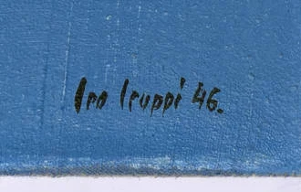 Signatur — Leo Leuppi · Unten rechts auf der Leinwand.