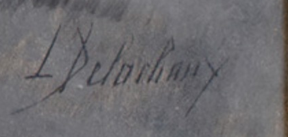 Signature — Léon Delachaux dit Gay · En bas à droite du panneau