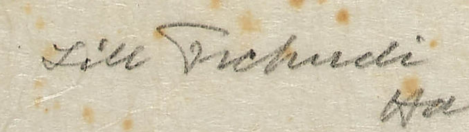 Firma 1 — Lill Tschudi · Nel margine inferiore sinistro