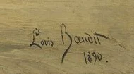 Signature 1 — Louis Amédée Baudit · En bas à droite de la toile.