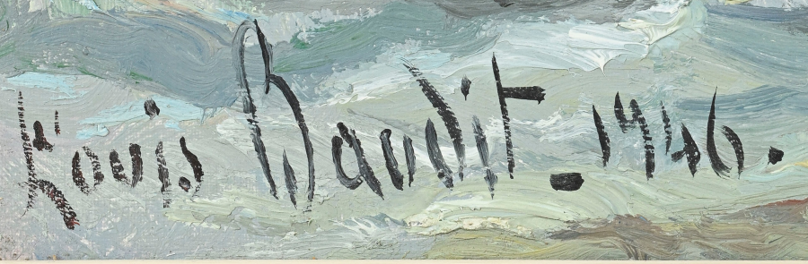 Signature 10 — Louis Amédée Baudit · En bas à gauche de la toile
