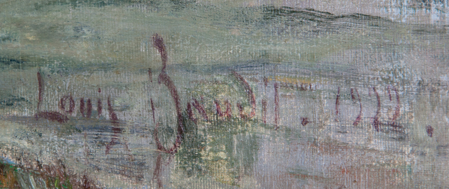 Signature 7 — Louis Amédée Baudit · En bas à droite de la toile.