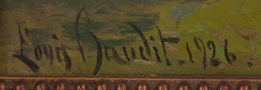 Signature 6 — Louis Amédée Baudit · En bas à gauche de la toile