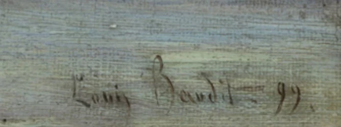 Signature 3 — Louis Amédée Baudit · Dans l’angle inférieur droit de la toile.