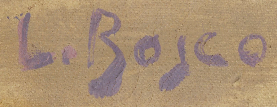 Signature — Louis-Michel Bosco · At the lower right of the canvas.