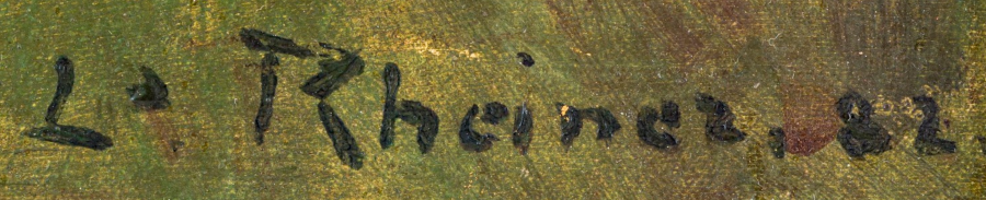 Signature 7 — Louis Rheiner · En bas à droite, sur la face de l’œuvre.