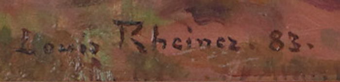 Signature 6 — Louis Rheiner · En bas à gauche de la toile
