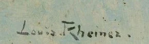 Signature 1 — Louis Rheiner · En bas à gauche de la toile.